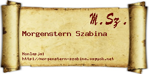 Morgenstern Szabina névjegykártya